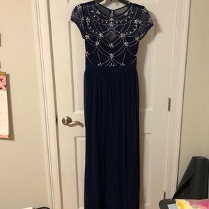 Navy blue gown